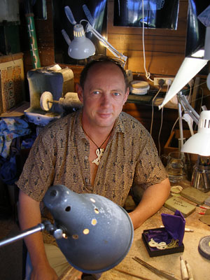 Ian at his workbench